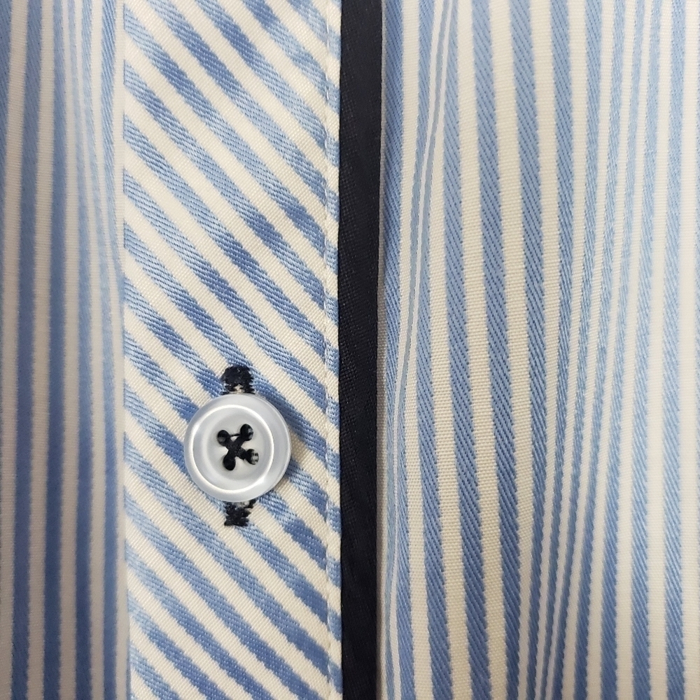 Sloane 044 Long-Sleeve Stripe Dress Shirt Size 3XL - Picture 9 of 13